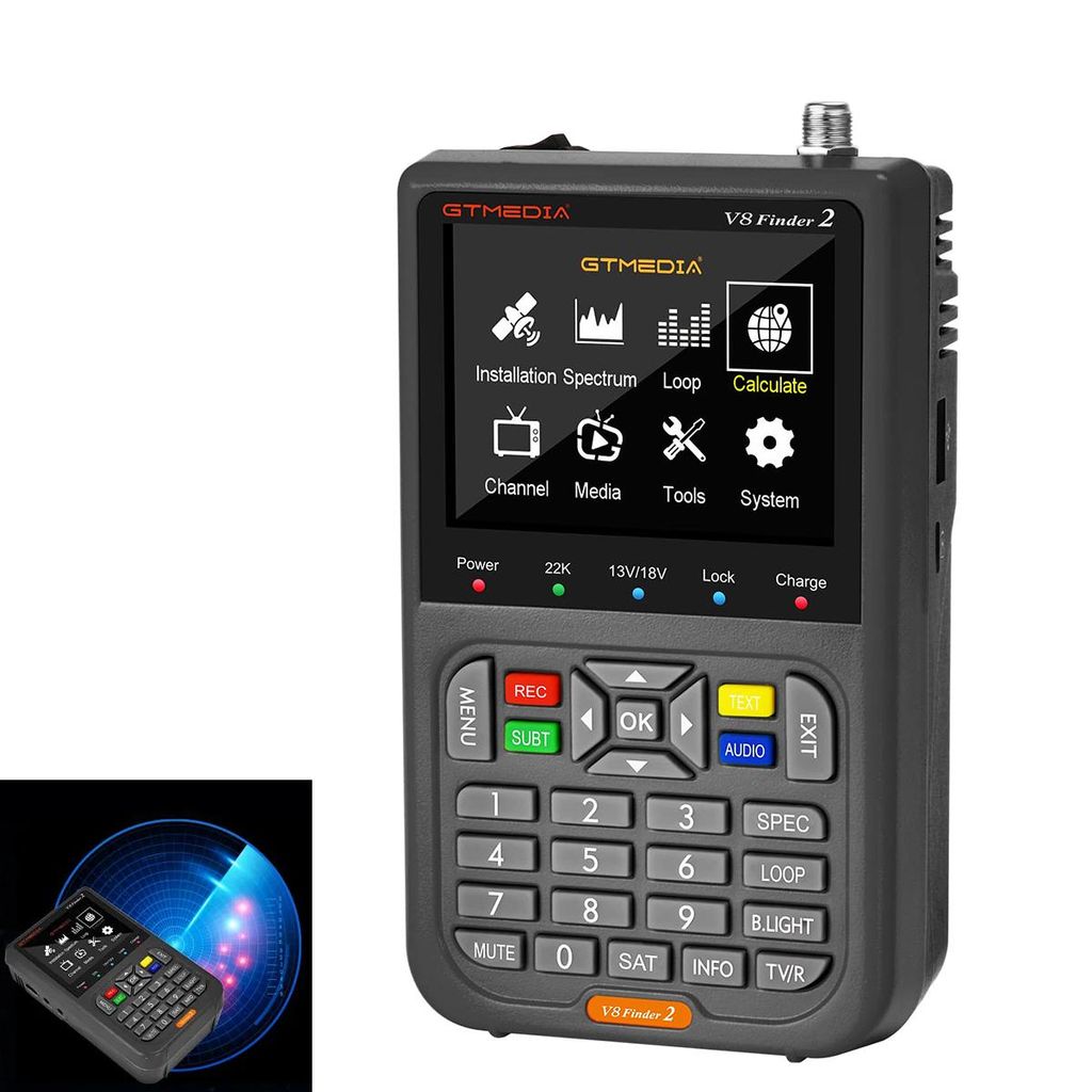 W8 Satelliten Finder DVB-S/S2/S2X, 3,5" TFT LCD, Produktbild 