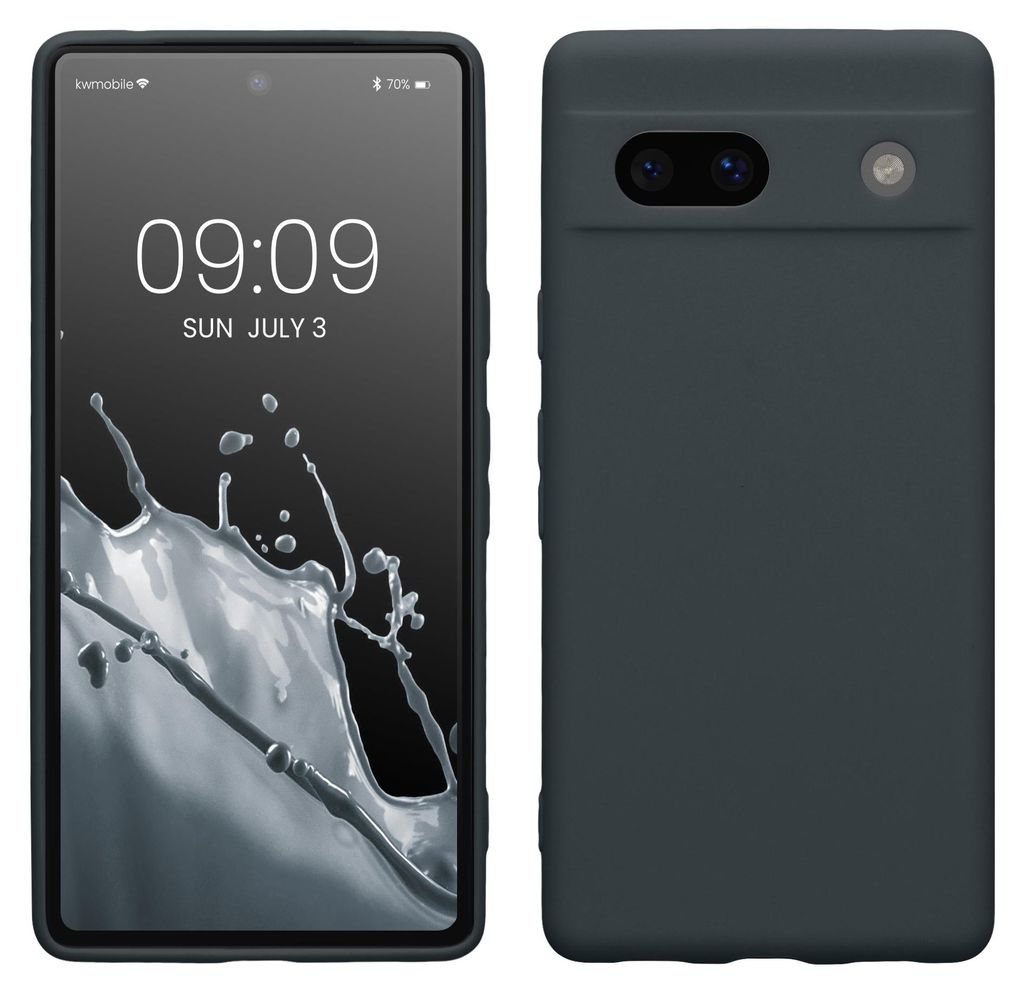 kwmobile Handyhülle für Google Pixel 7a Hülle - weiches Handy Silikon Case - Schutzhülle Cover - Heidelbeerblau