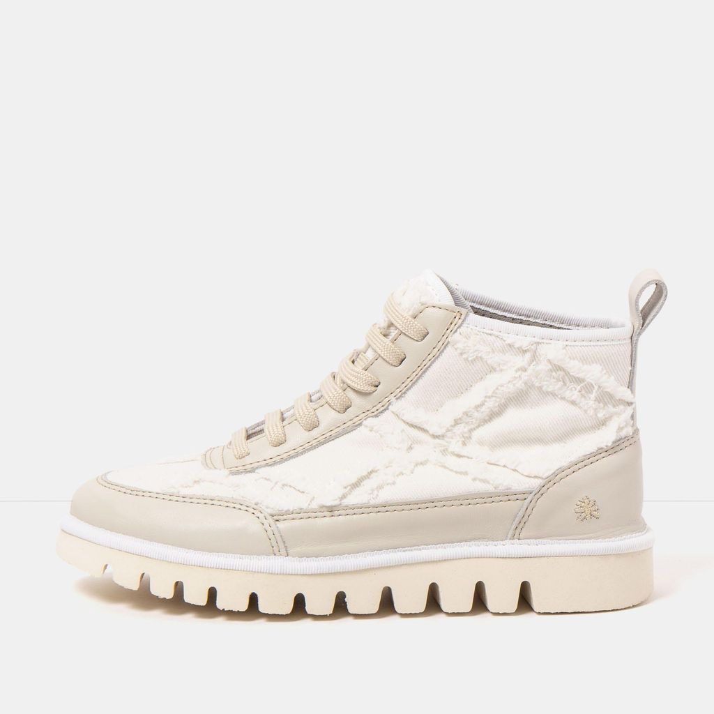 Art Schnürstiefel Herren/Damen 1598 JEANS WHITE/ ONTARIO Farbe Weiß