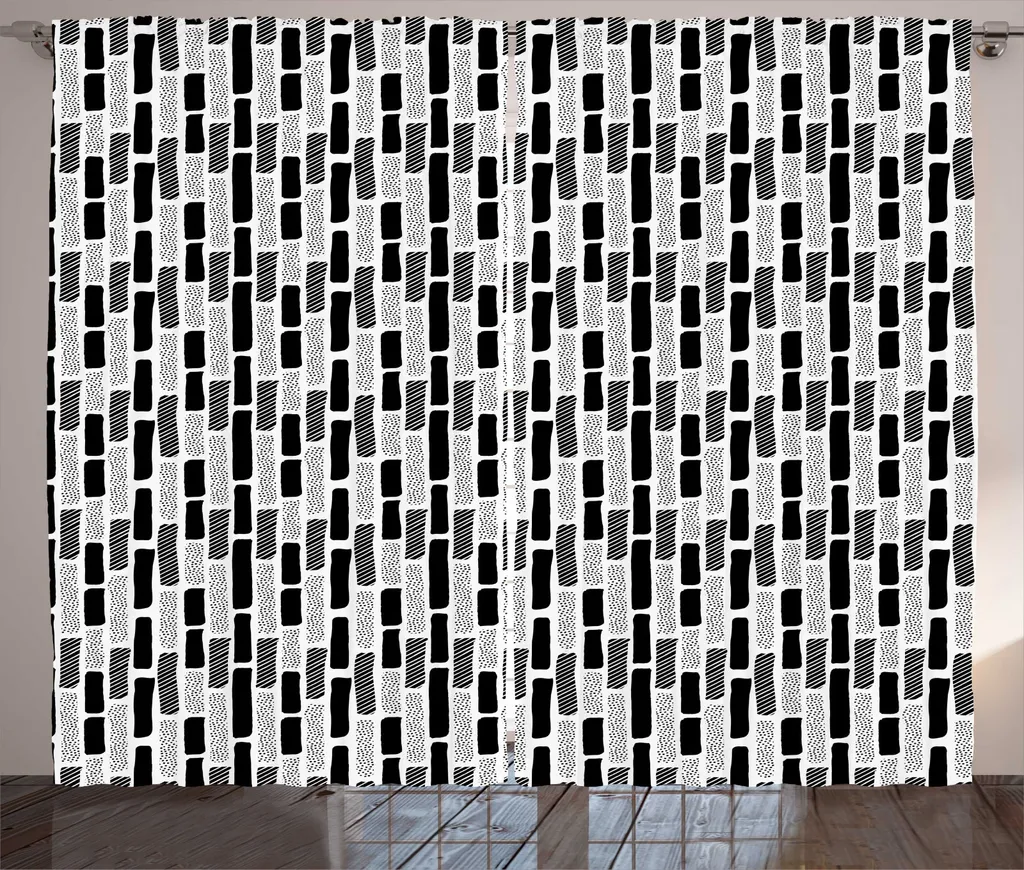 Tenda Universale ABAKUHAUS 280x245 cm Astratta Bianco Nero Qualità