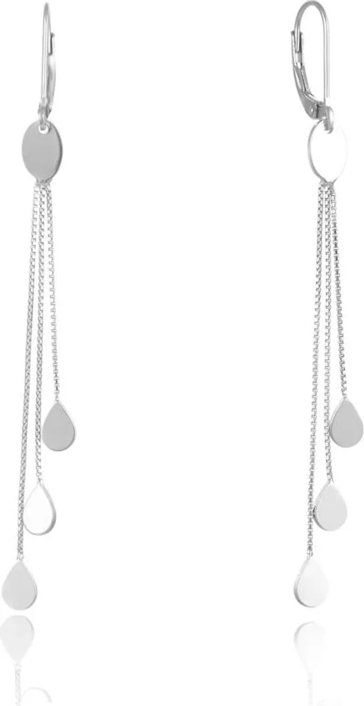 Boucles d'oreilles longues de créateur en argent AGUC2702 chic