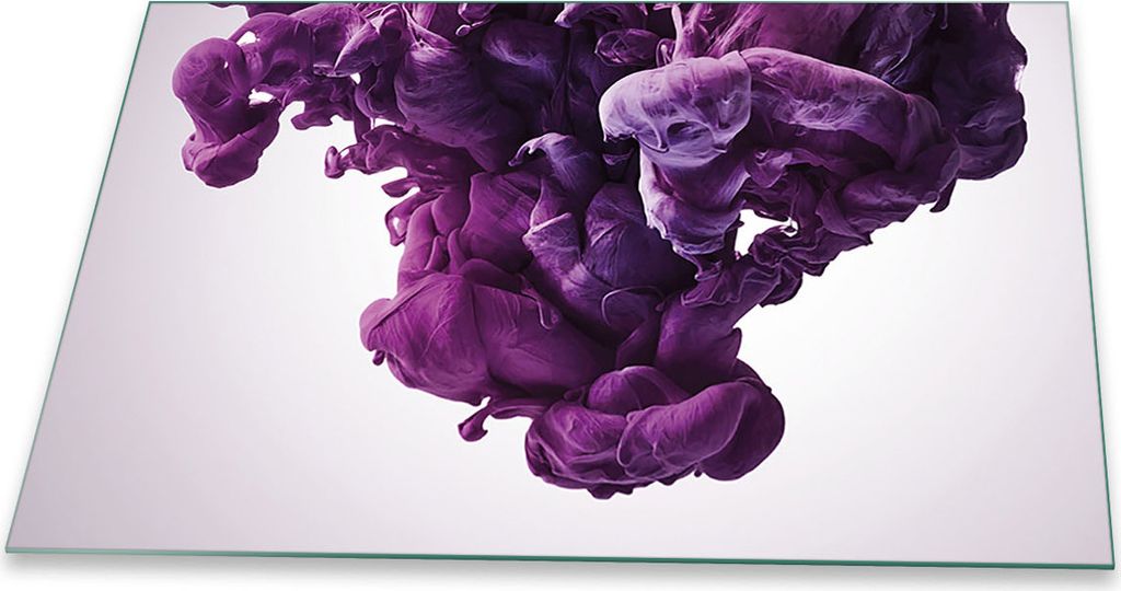 Herdabdeckplatte Glaskeramik Spritzschutz Glas Universal Deko 80x52 Abstrakt Violett