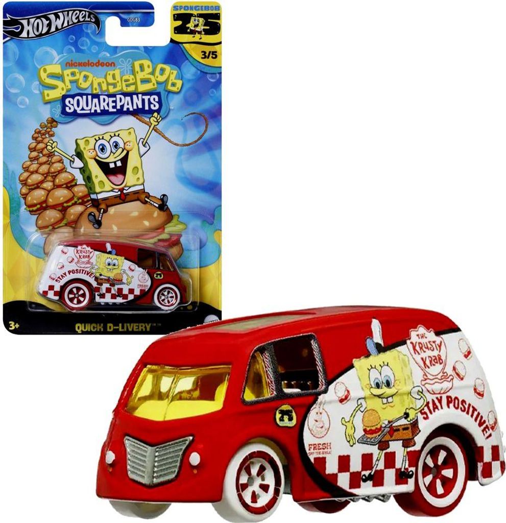 Quick D-Livery | Hot Wheels Fahrzeug Spongebob 25 Jahre | Mattel HRV54