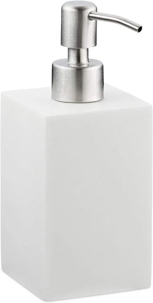 Distributeur savon blanc 300 ml en polyrésine haute qualité - Zen