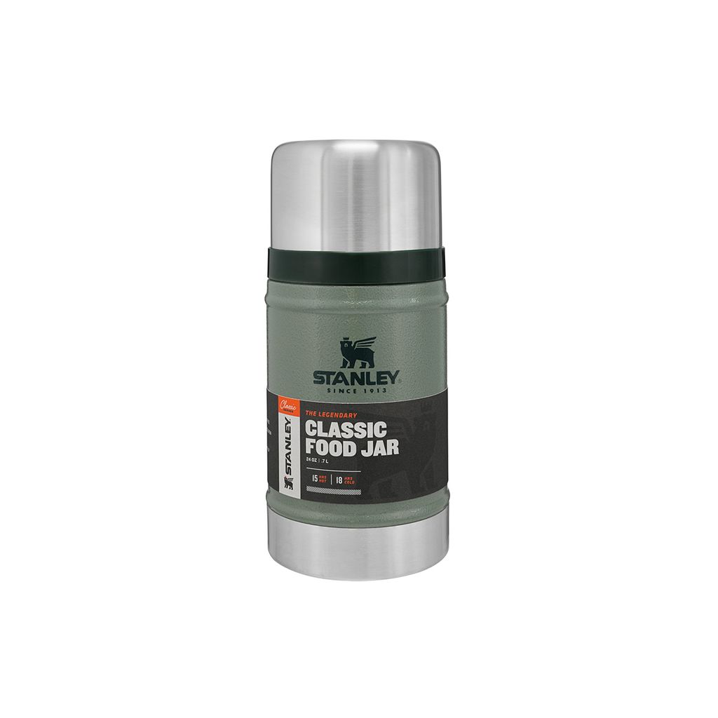 Stanley Legendary Classic Thermoskanne 1L + Speisebehälter 0,7L – Hammertone Green, 24h Heiß/kalt