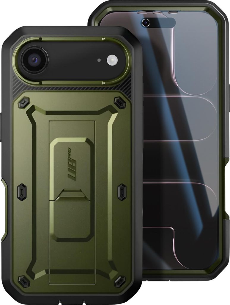 Supcase, Unicorn Beetle Pro Hülle iPhone Air mit Kickstand, stark, Khakigrün