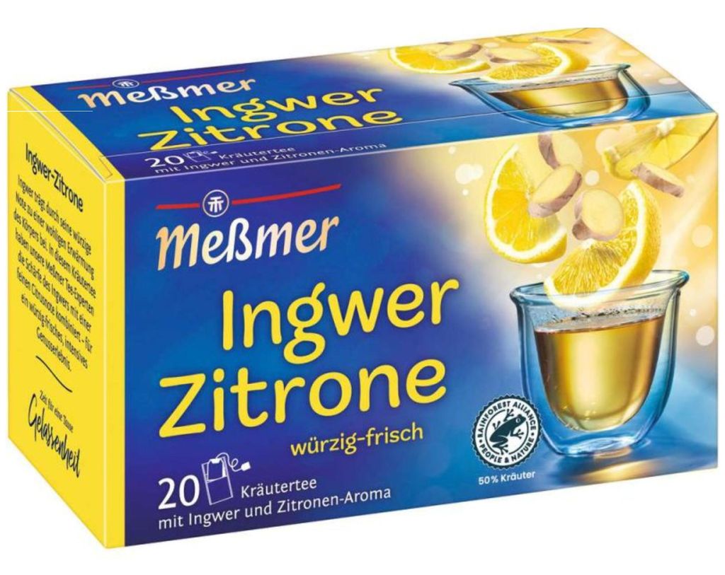 Tisana Meßmer Zenzero Limone gusto limone 40g Immagine del prodotto 