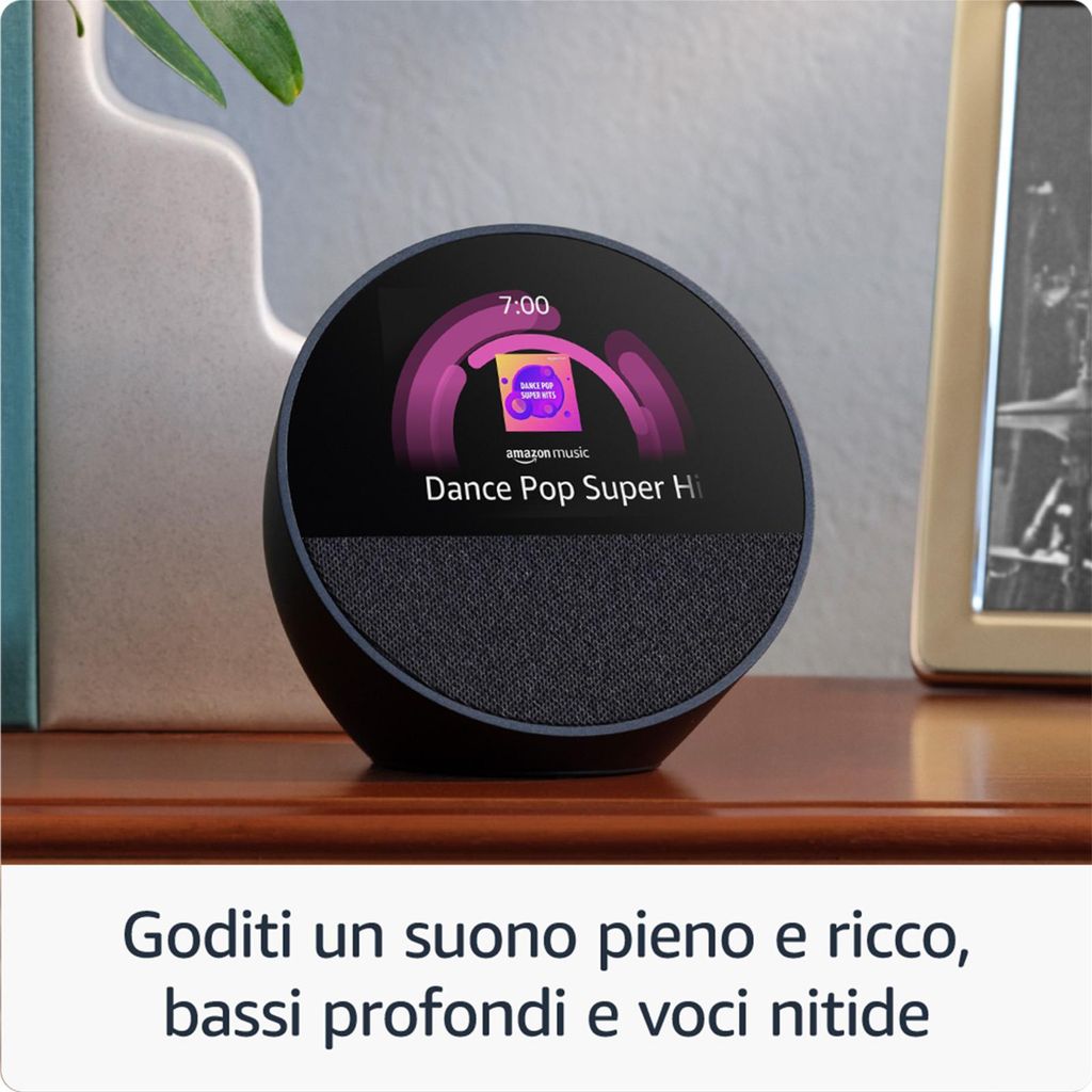 Amazon B0C2RSK776 Amazon Echo Spot White Głośniki przenośne