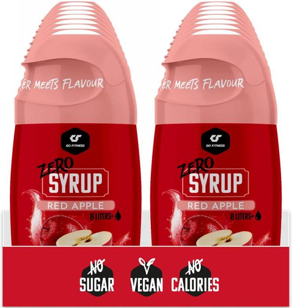Go Fitness Zero Syrup (16x65ml) Red Apple - Funktionelle Lebensmittel - Geschmacksstoffe/Süßstoffe