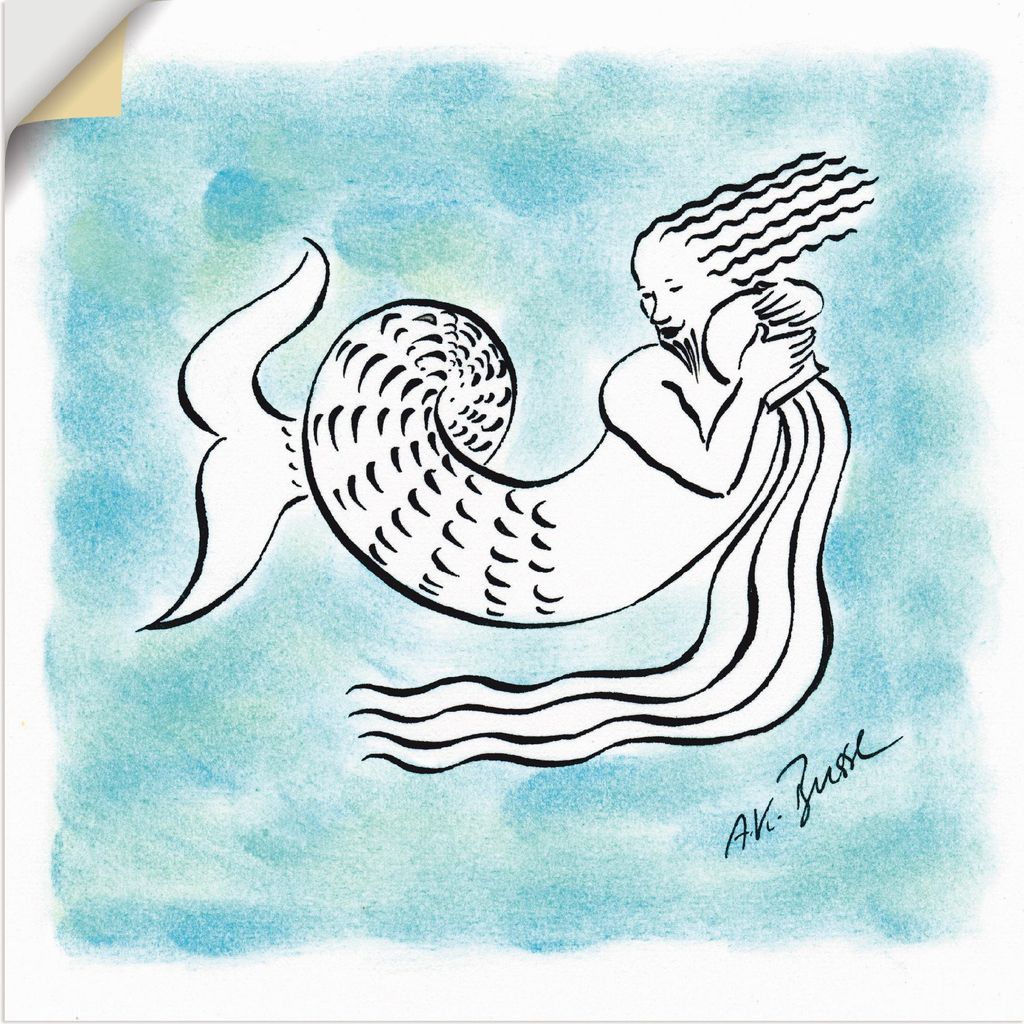 ARTland Wandbild, selbstklebend Serie Sternzeichen Wassermann Größe: 70x70 cm