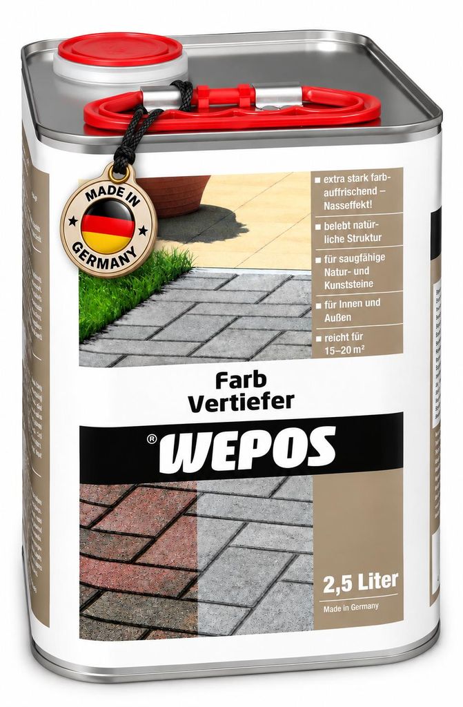 WEPOS Farbvertiefer 2,5 Liter | Steinimprägnierung & Schutz Produktbild 