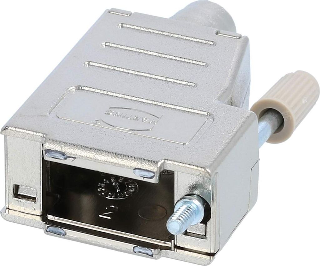 HARTING D-Sub Kunststoffgehäuse metallisiert passend für D-Sub Einsatz 9-polig, 15-polig (HD) gerade und seitlich,