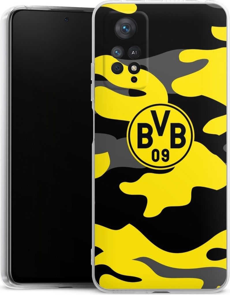 DeinDesign Handyhülle für Xiaomi Redmi Note 11 Pro 4G Silikon Hülle Case Smartphone Schutzhülle BVB Borussia Dortmund Fanartikel