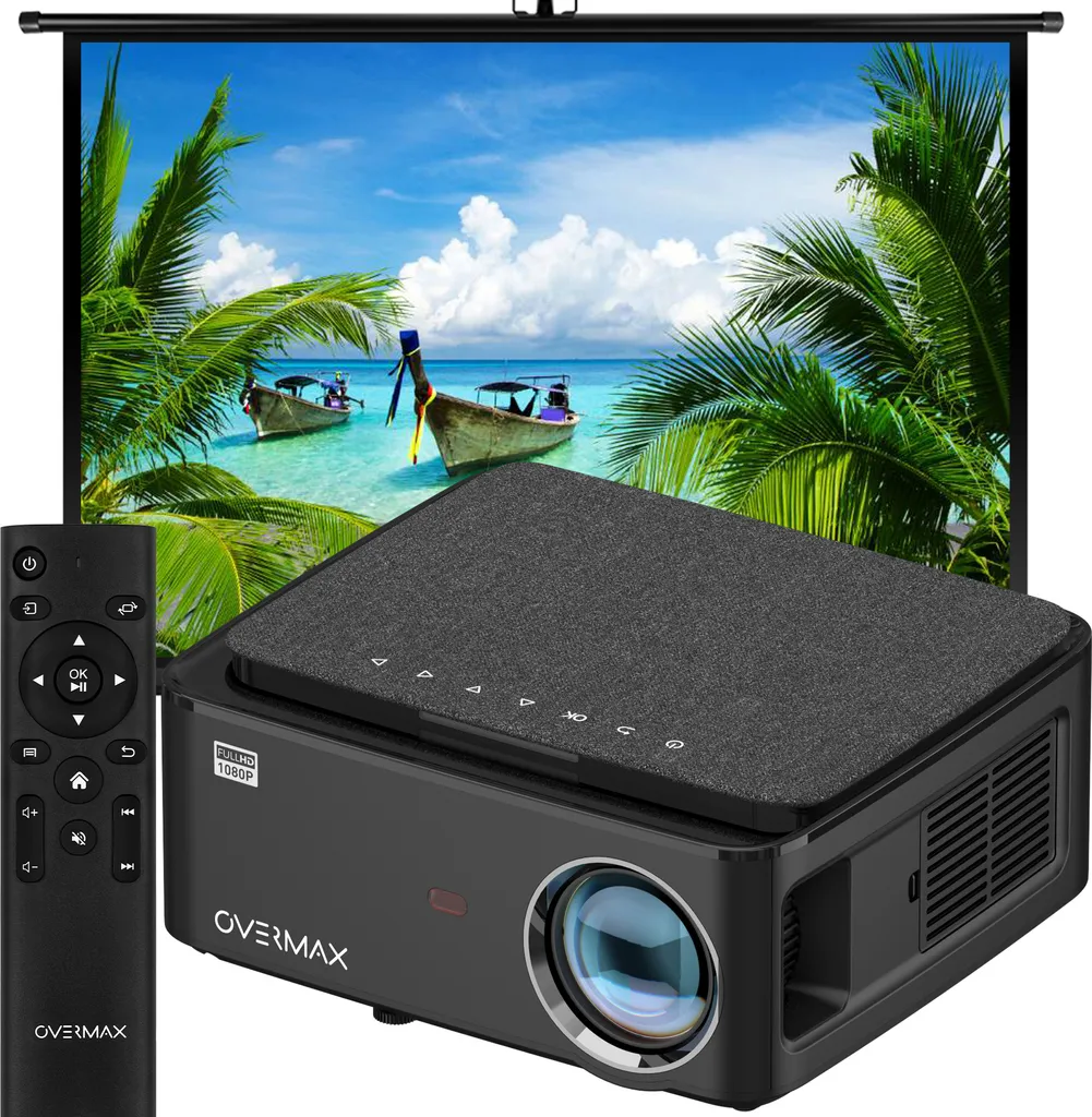 Projecteur LED 6000 Lumens Overmax Multipic 5.1 Full HD Wi-Fi Android TV