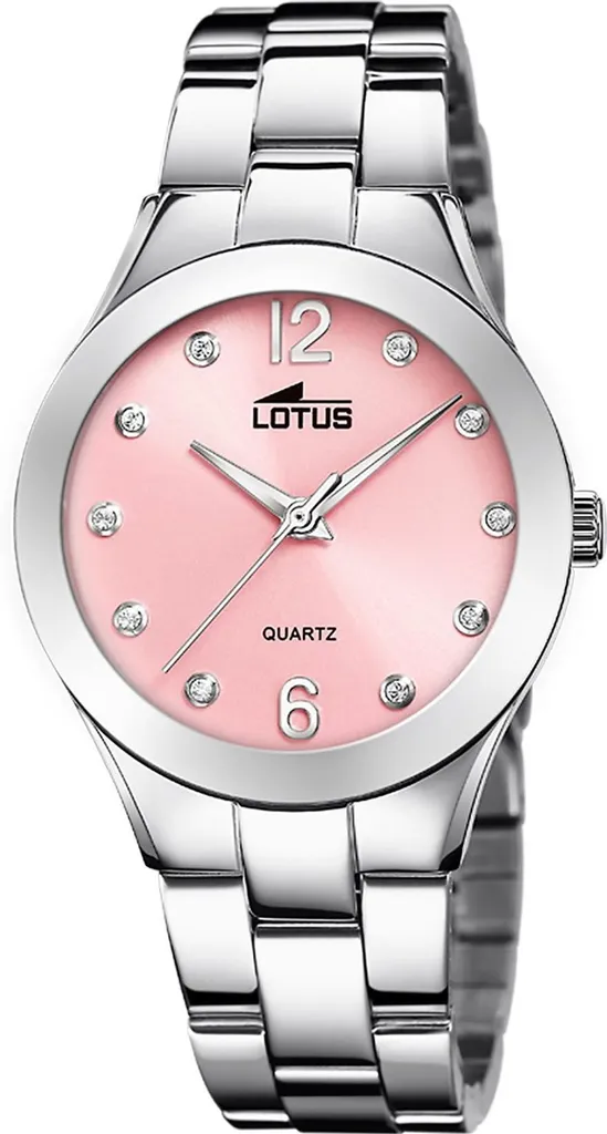 Regalo Donna Lotus Orologio 18884/2 Acciaio Quadrante Rosa e Zirconi