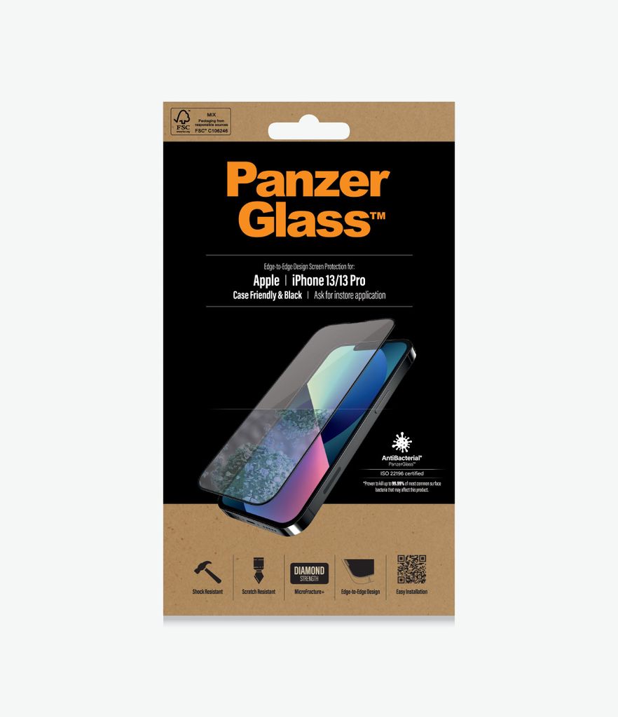 Apple AntiBacterial PanzerGlass™ Screen Protector für Produktbild 2