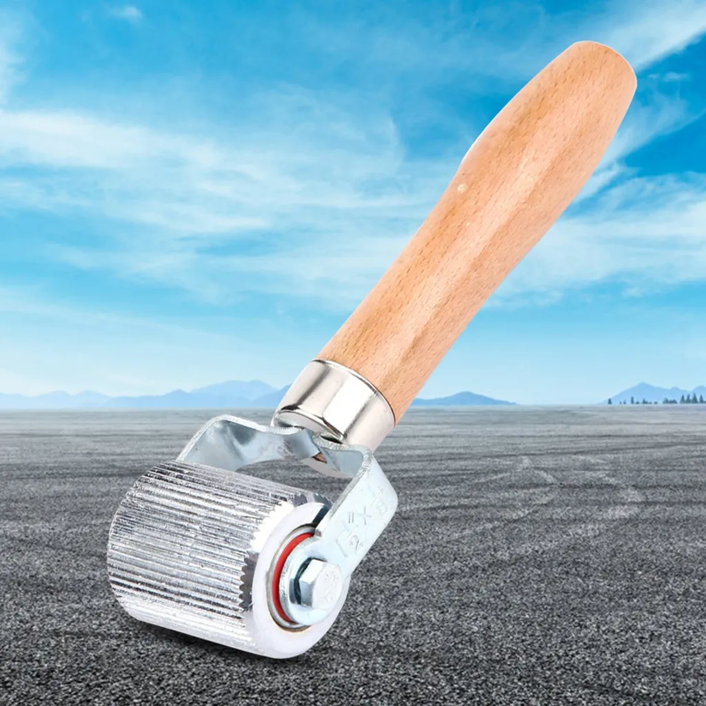 Strumento Cuscinetto a Rulli per Toppe Gomme - Acciaio e Legno - 7