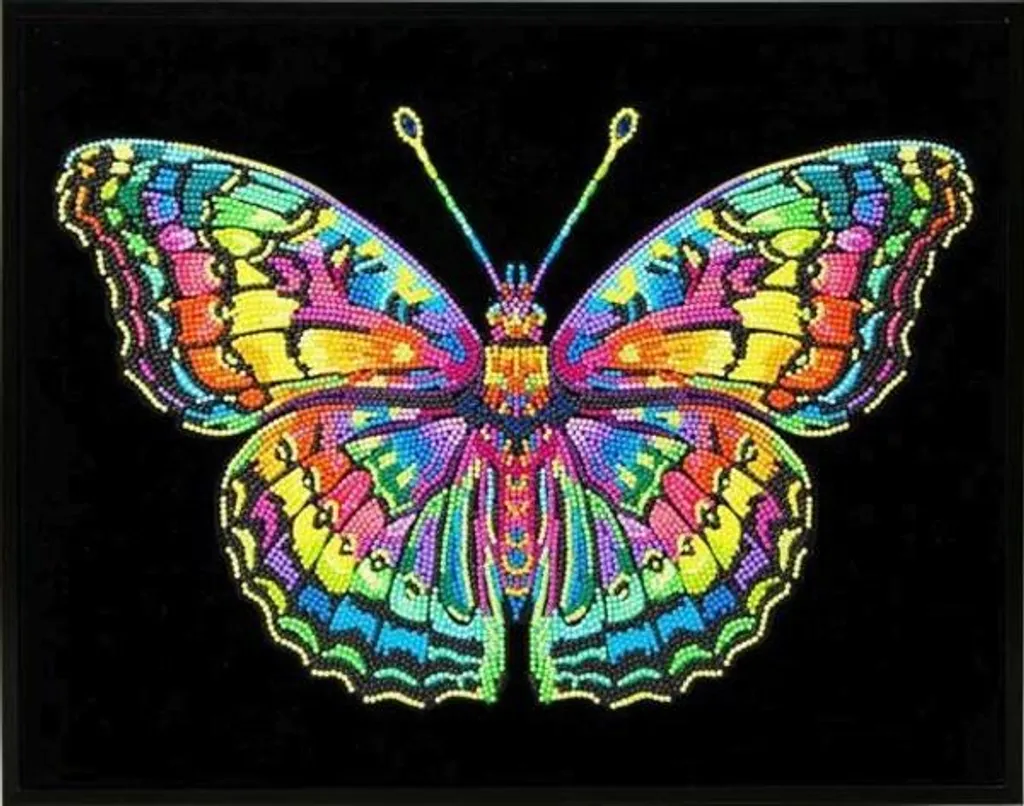 Diamond Painting DIAMOND DOTZ Néon Papillon Kit Complet Déco 32x32cm