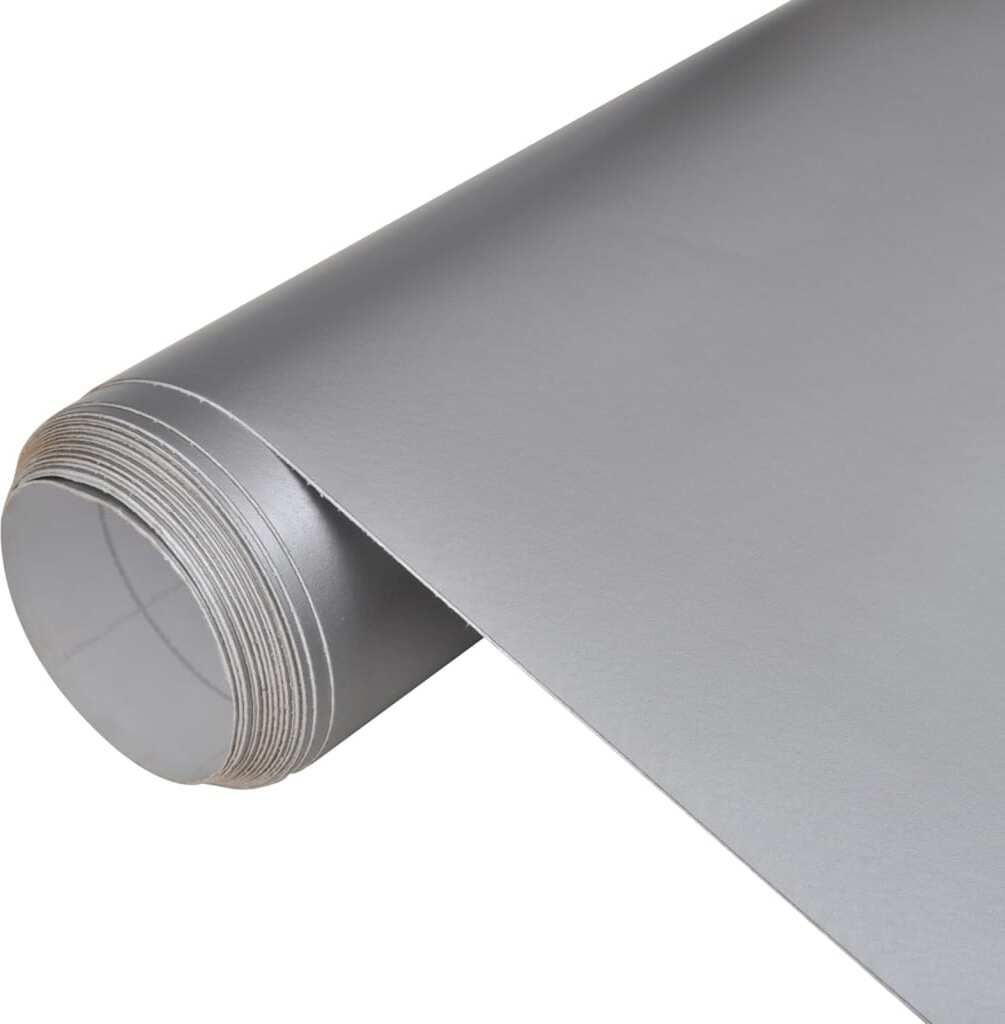 Autofolien 2 Stk. Matt-Silber 100x150 cm+50x150 cm