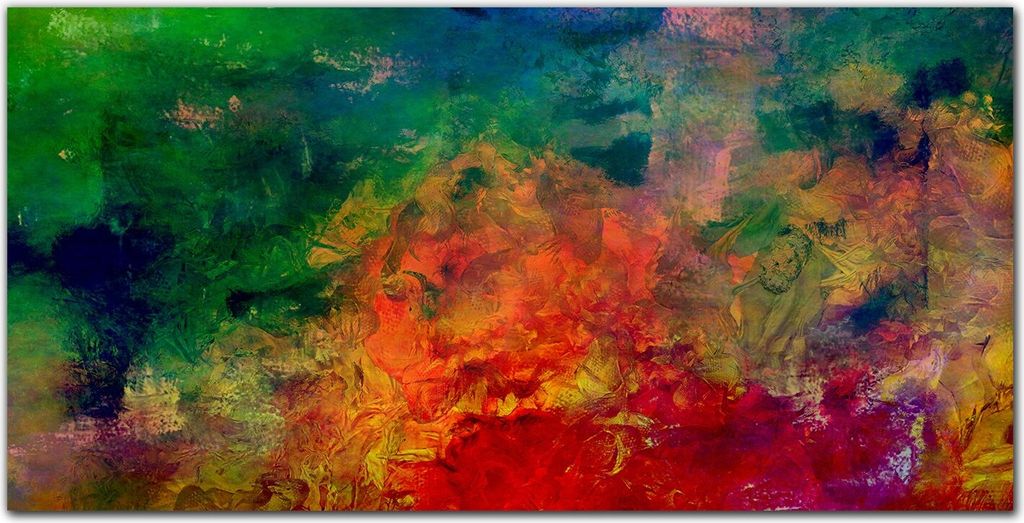 Coloray - Bild aus Glas - Glasbilder - 100 x 50 cm - Wohnzimmer Glasblock mit Bild Wanddekoration Gehärtetes Glas Dekoration Küche - Bunte Schmie...