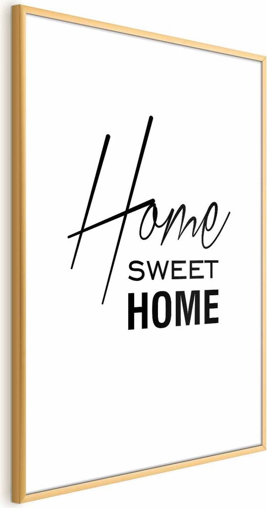 Posterpapier Poster - Black and White: Home Sweet Home 40x60 cm Text m-A-0876-ao-a