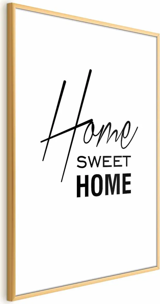 Cornice Oro con Poster Home 40x60 cm - Decorazione Parete con Margine