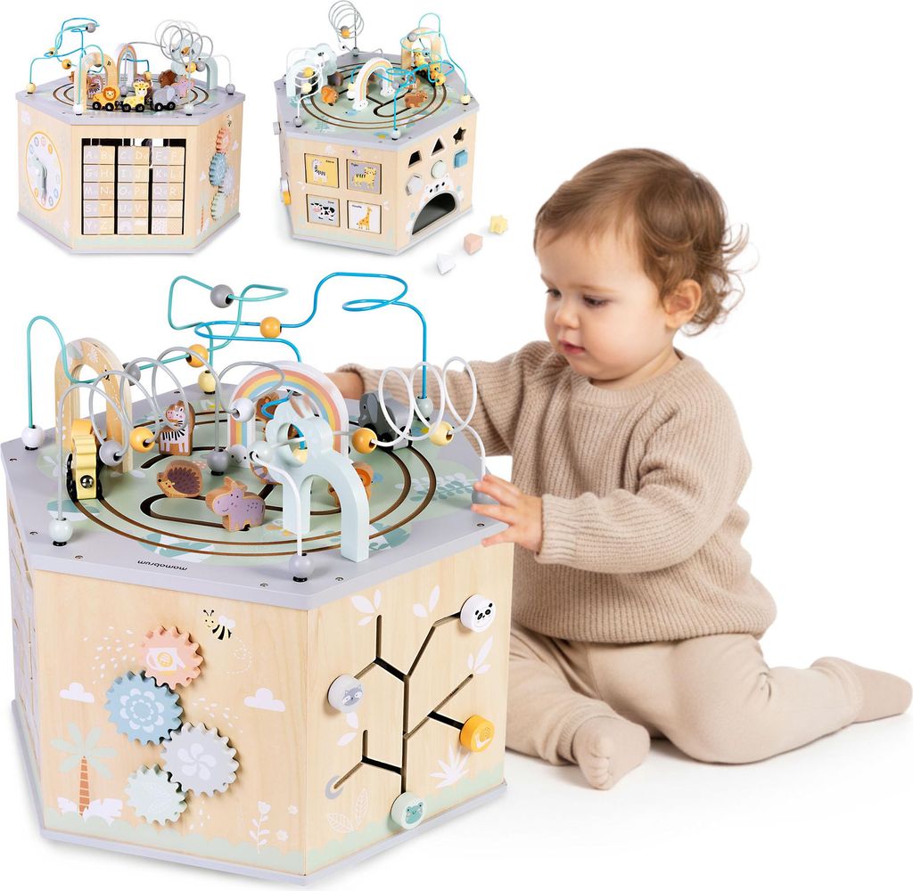 Grand cube d'apprentissage Montessori - Cube d'activité Image du produit 