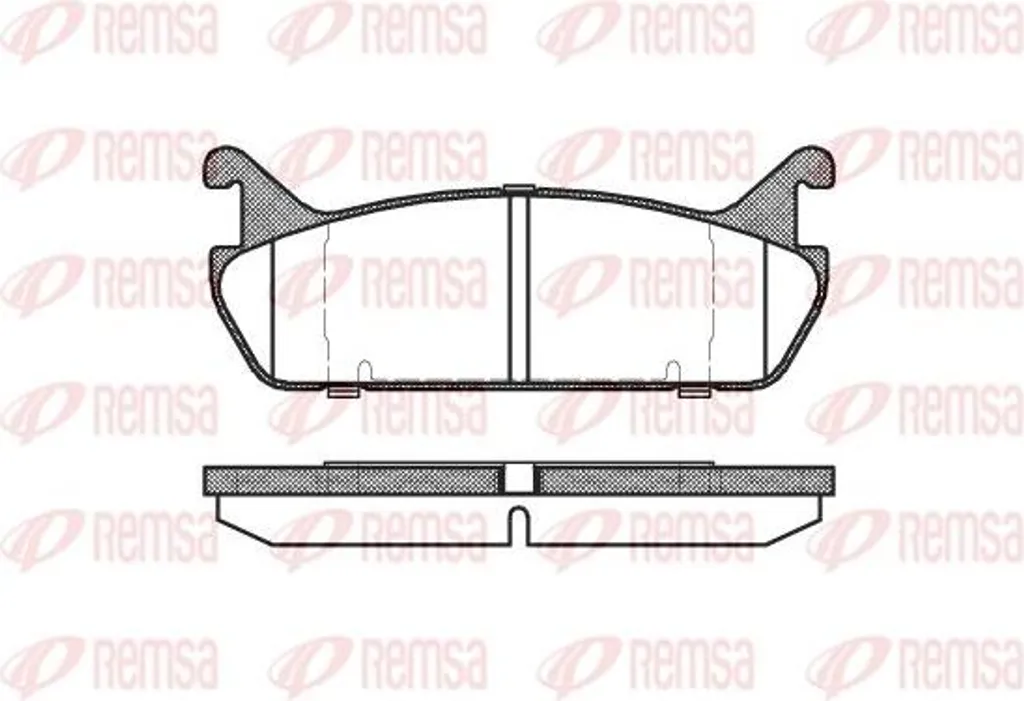 Plaquettes de frein REMSA 0329.00 pour Musso et MX-5 OE 0449287101000