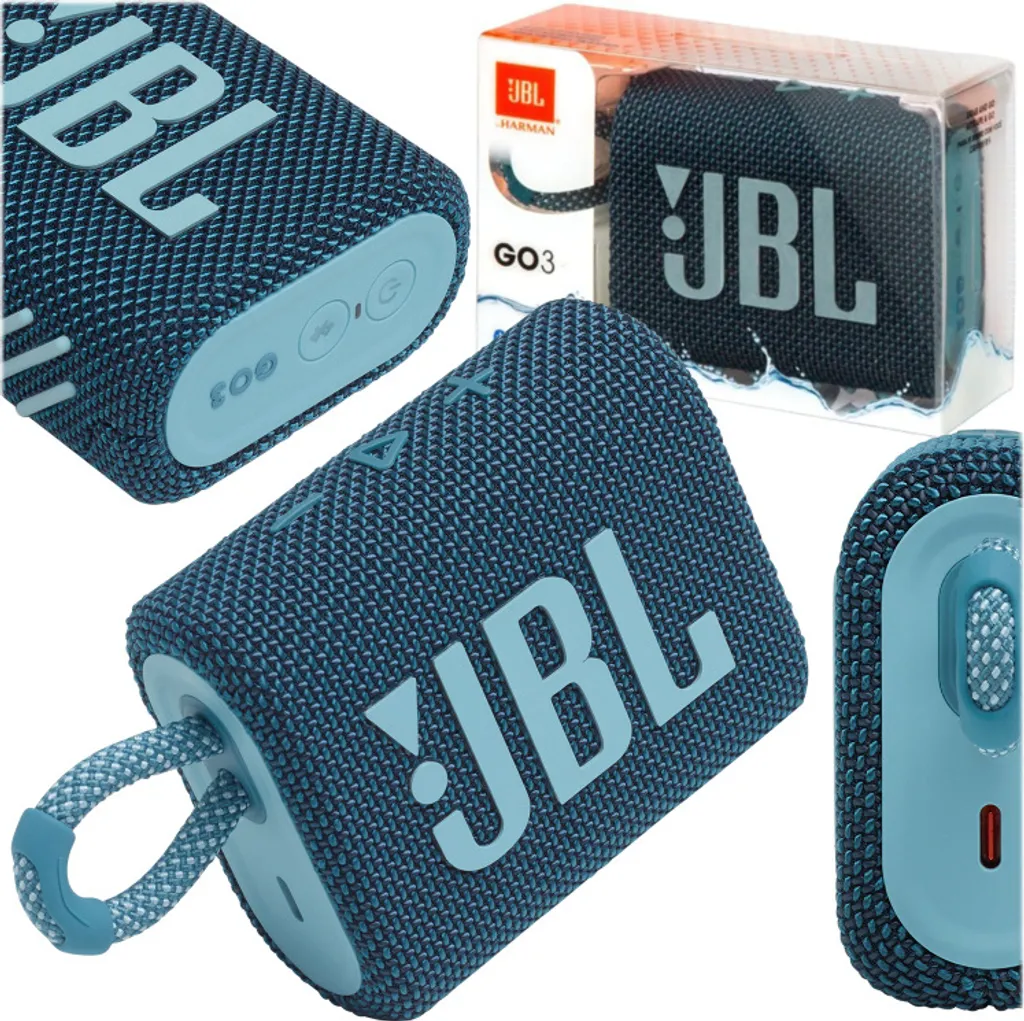 Cassa Bluetooth JBL Go 3 Blu IP67 Impermeabile - Speaker Mini Outdoor - 7