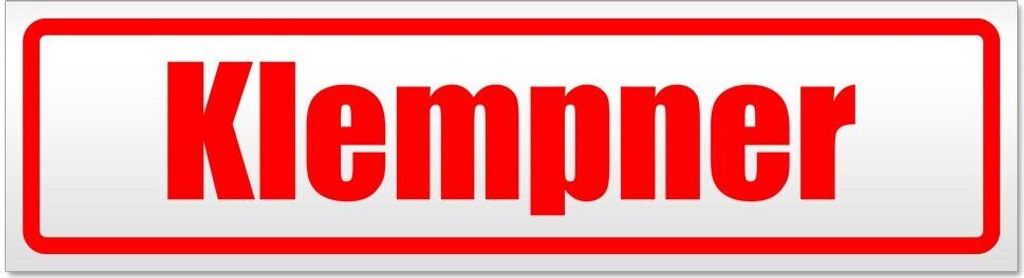 Kiwistar - Autoaufkleber - Rot - 60 x 16 cm - Klempner - Hinweis Aufkleber Sticker für Auto, Kfz, Fahrrad, PKW, LKW