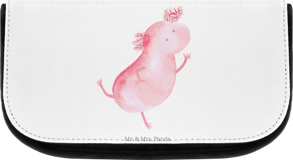 Mr. & Mrs. Panda Organizer Axolotl Tanzen - Weiß - Geschenk, Schwanzlurch, kulturtäschchen, Kulturbeutel, Freudig, Beste Freundin, Make-up Täsch...