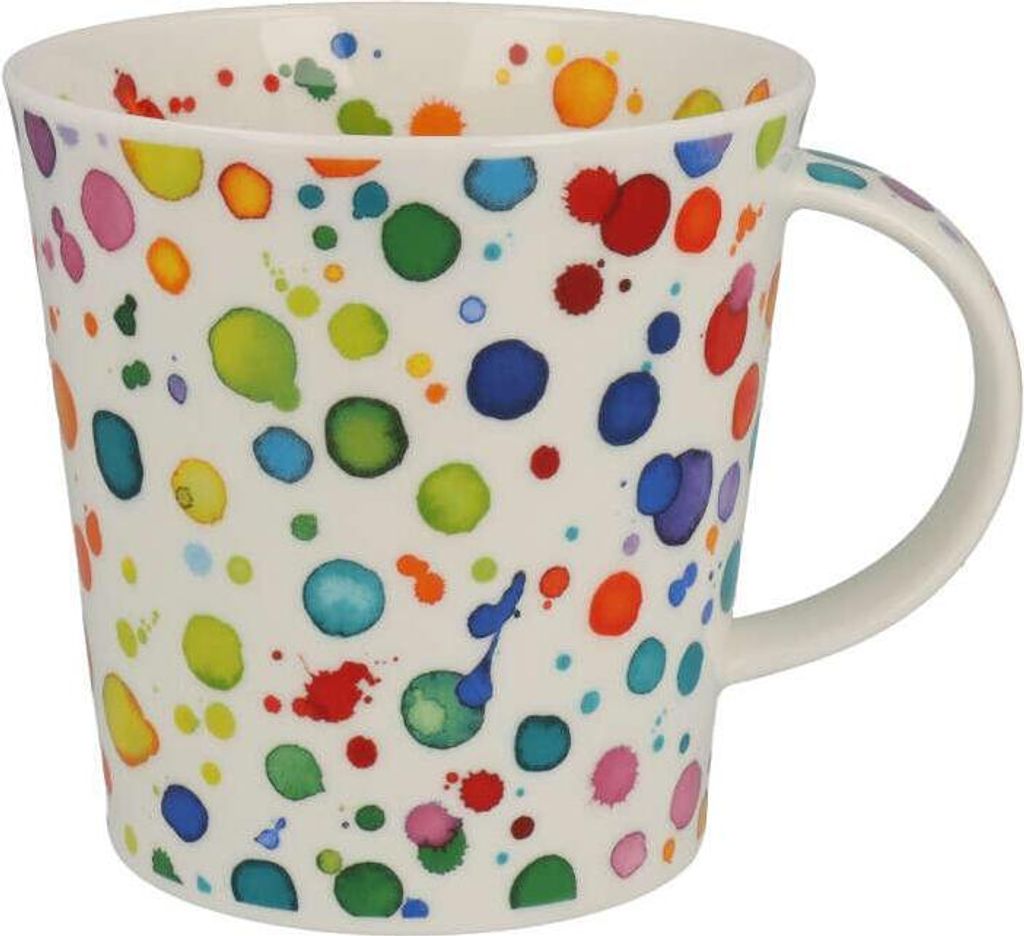DUNOON Becher Cairngorm Splat 480 ml Fine Bone China Porzellan 11cm Punkte Tasse
