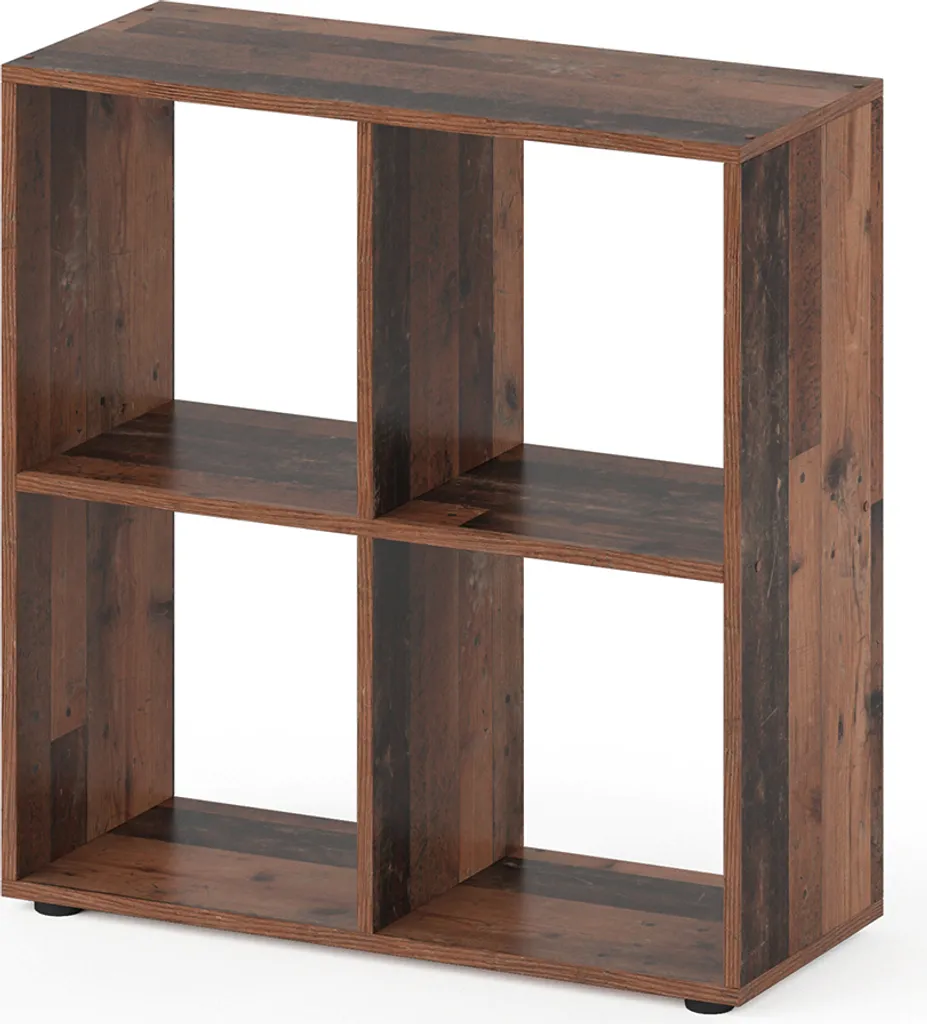 Vicco Tetra Meuble de Rangement Cube Bois Antique 72,6x72 cm - Modèle 36554