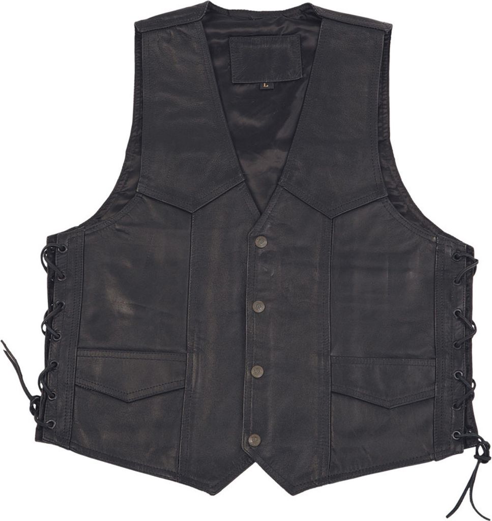 Modeka 1653 Lederweste, schwarz, XL