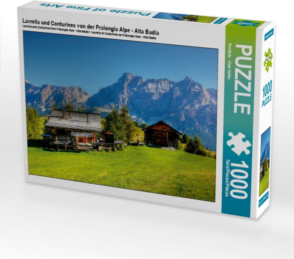 Calvendo Lavrella und Conturines von der Pralongia Alpe - Alta Badia 1000 Teile Puzzle quer 640x480mm, ; 7356197