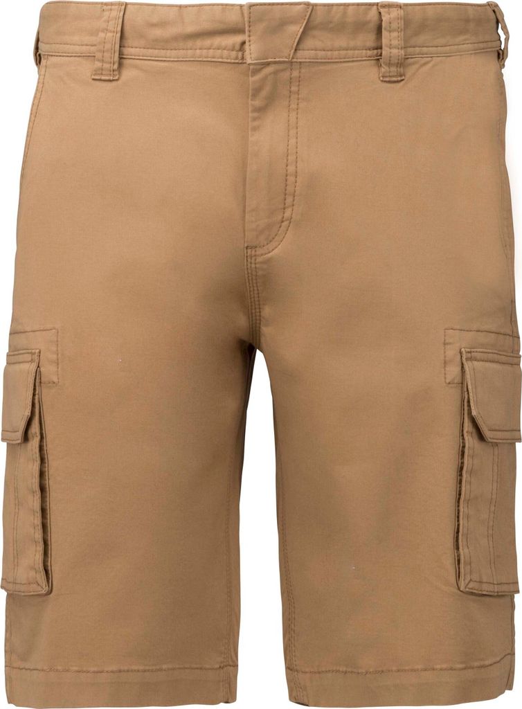 Kariban Herren Cargo Bermuda Shorts Kurze Hose Knielang Freizeit, Größe:48, Farbe:Camel