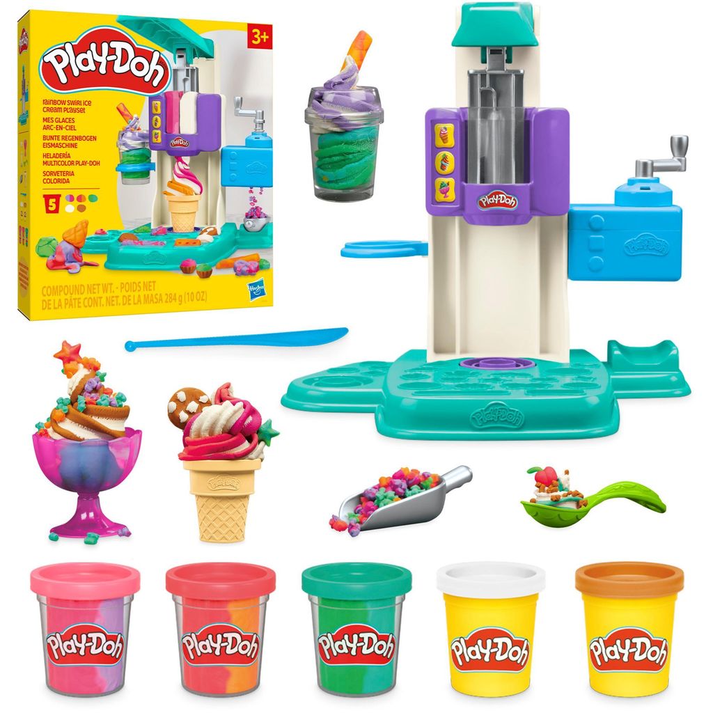 Ensemble Play-Doh Crème Glacée Arc-en-ciel avec pâte à Image du produit 