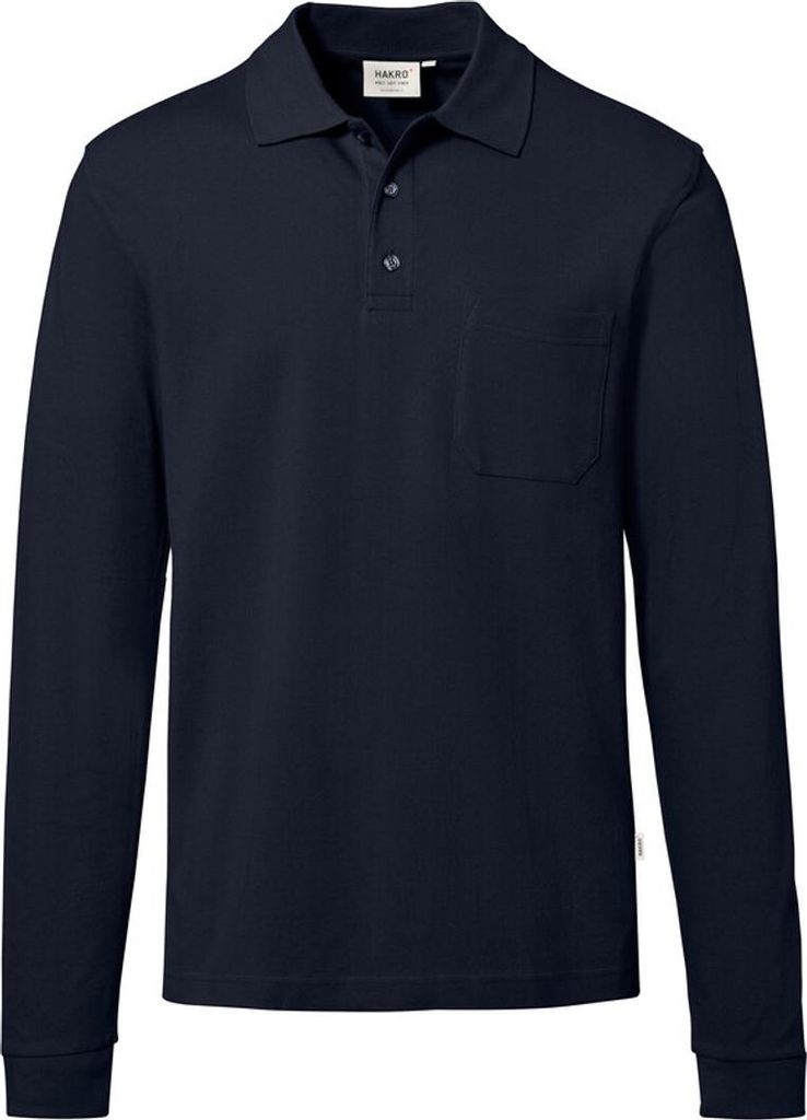 HAKRO Pocket-Longsleeve-Polo ECO #817 Gr. 4XL tinte