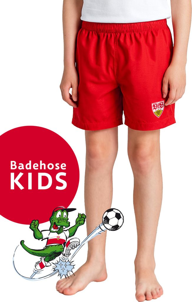 VfB Jungen Badeshorts rot Größe: 158/164