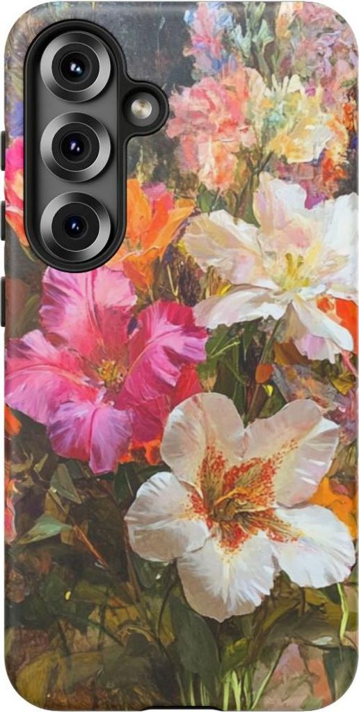Farbenfrohes Blumenstrauß-Gemälde – Hülle Kompatibel mit Galaxy S25