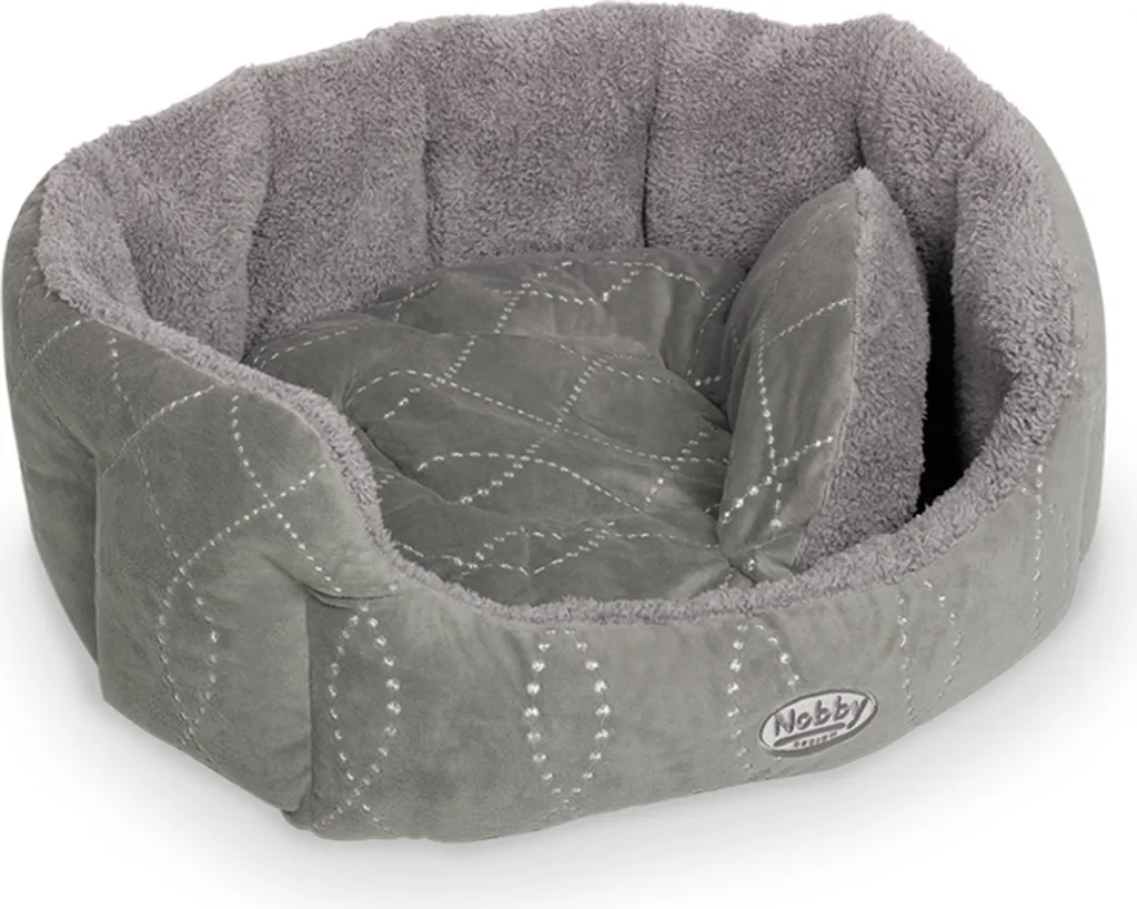 Lit pour Chien Nobby Ceno Ovale Rembourré Gris 55cm Design Moderne