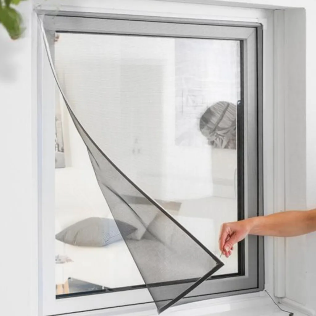 Écran Anti-Moustiques Magnétique 100x100 cm pour Fenêtre Stop Inset