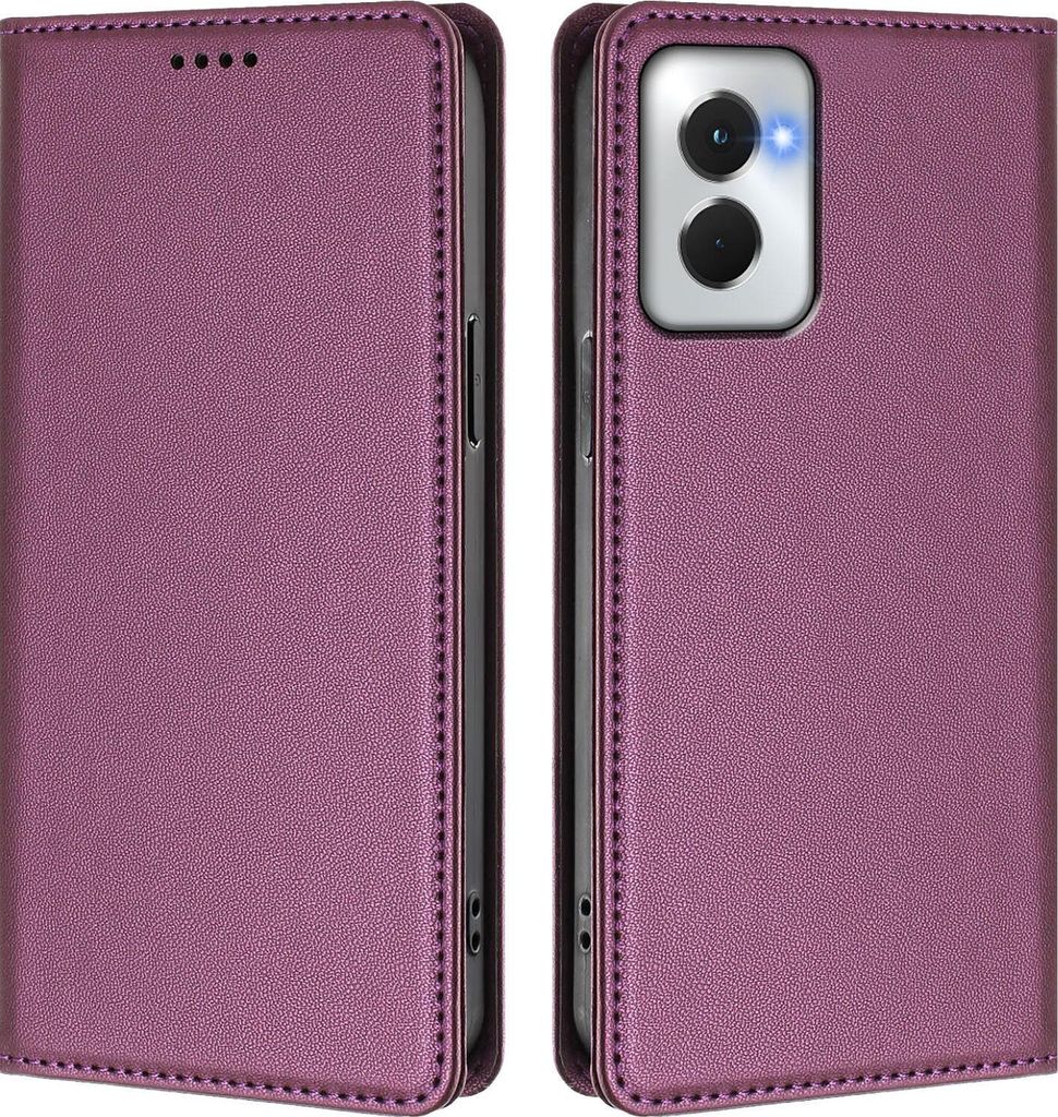 Handyhülle für Motorola Moto G Power 2024 5G, Kunstleder Klapphülle Stoßfeste Magnetische Hülle mit Ständer Lila