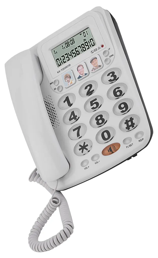 Poste téléphonique fixe professionnel à 2 lignes avec mains libres - 3