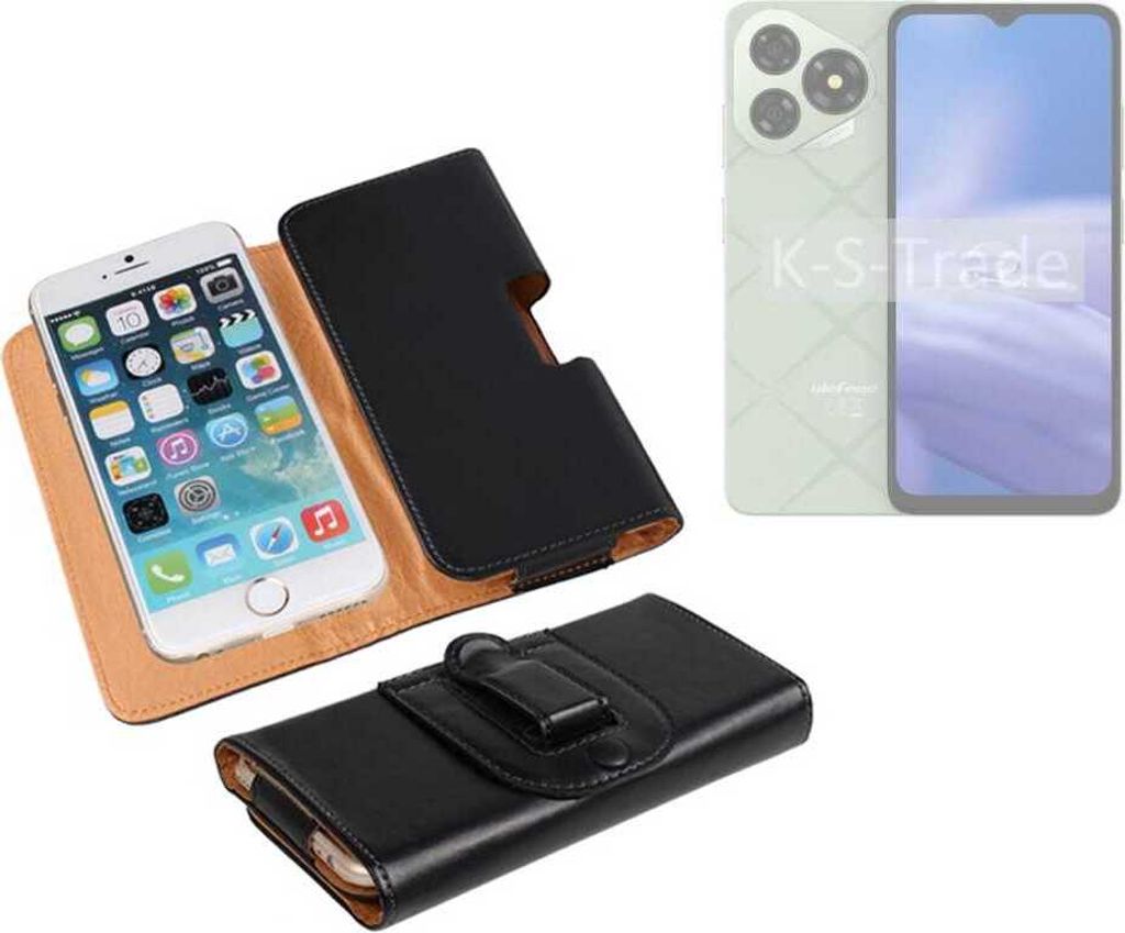 K-S-Trade Schützhülle Handyhülle kompatibel mit Ulefone Note 19 Holster Gürtel Tasche Schutzhülle Handy-Tasche Smartphone Case Seitentasche