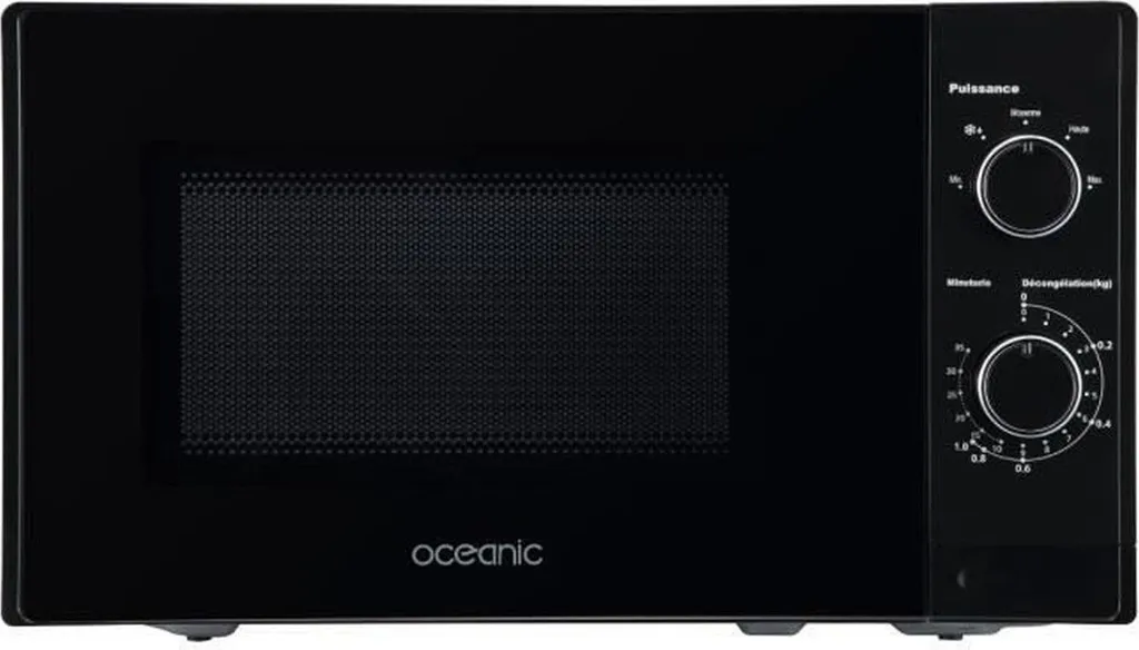 Micro-ondes multifonctions 20L noir à commandes tactiles et mode éco