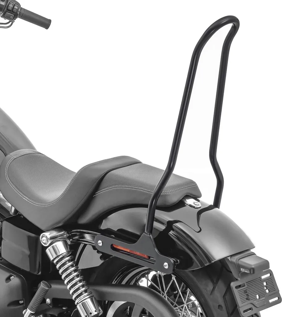 Sissybar robuste en acier noir pour Harley Dyna 09-17 Street Bob Tam