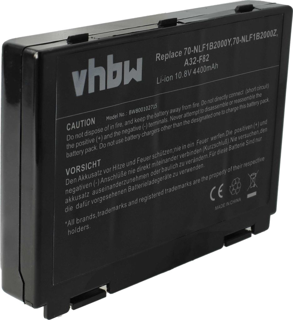 vhbw Akku kompatibel mit Asus X-Serie X5di, X5dc, X5c, X5dij-sx039c, X5dab-sx070v, X5dab-sx070c, X5dab, X5d, X5dad Notebook (4400 mAh, 11,1 V, Li-Ion)