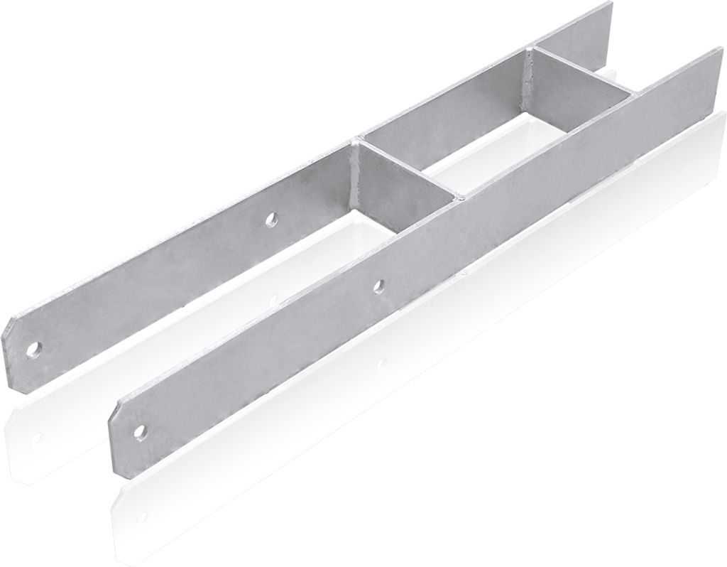 Lospitch 6x H-Anker Pfostenträger Gartenspielgeräte-Zubehör 600MM Pfostenanker Bodenhülse