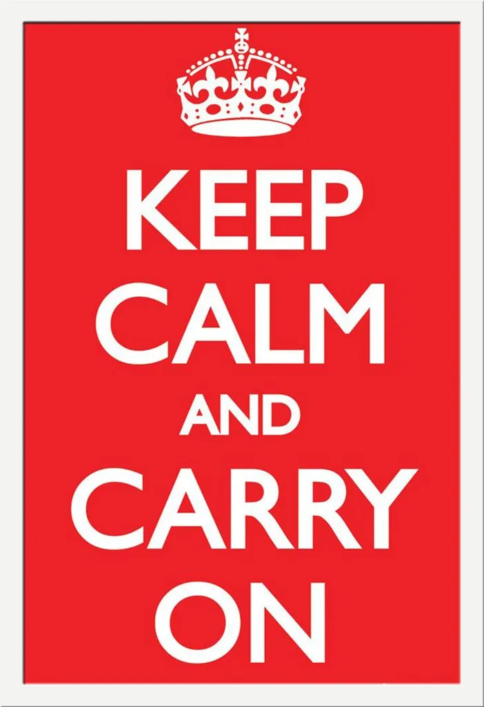 Affiche Keep Calm encadrée sans risque de casse avec vitre acrylique Maxi